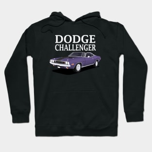 dodge challenger 1970 dark blue Hoodie